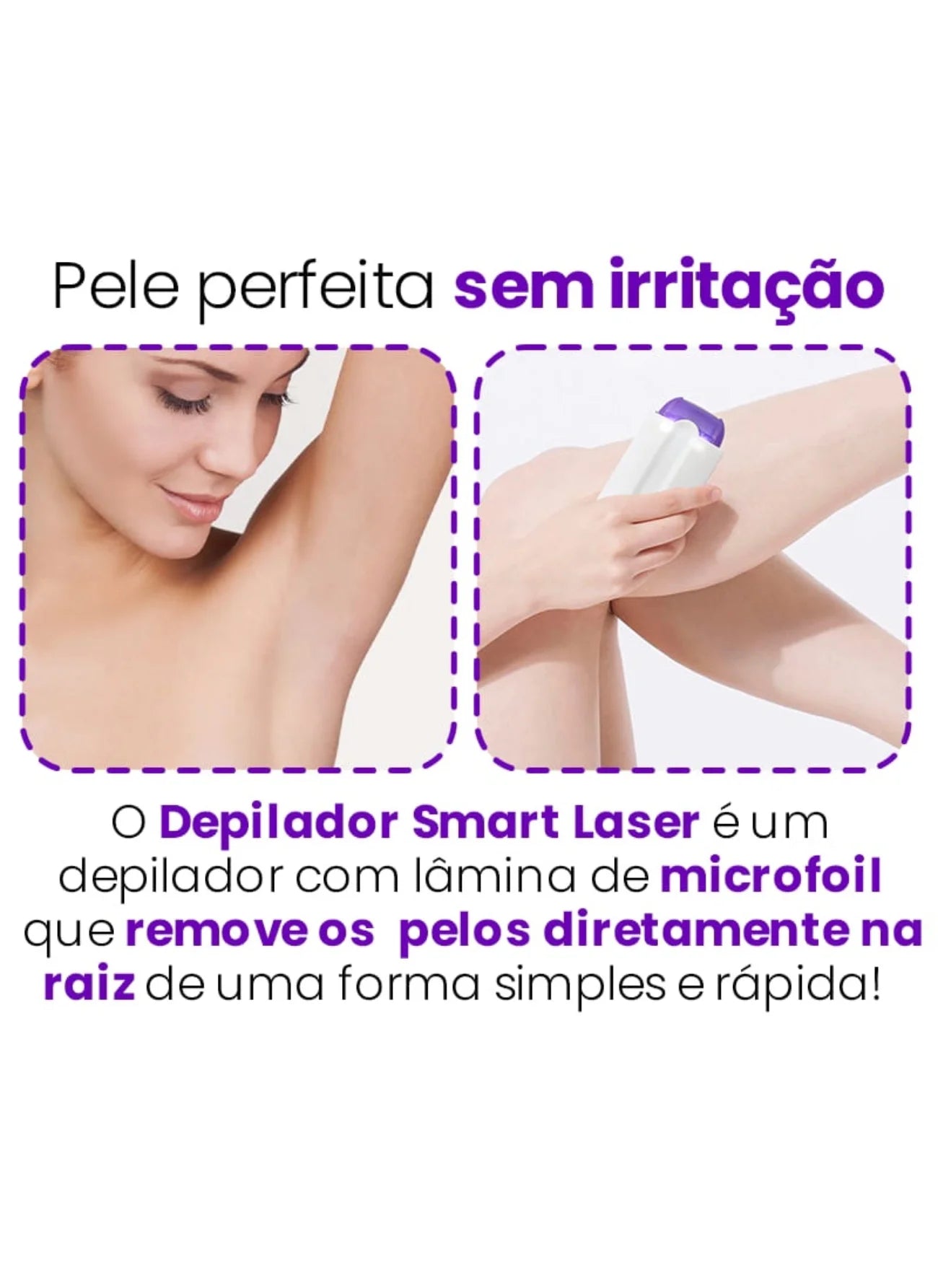 Depilador Elétrico Sem Fio Feminino Recarregável