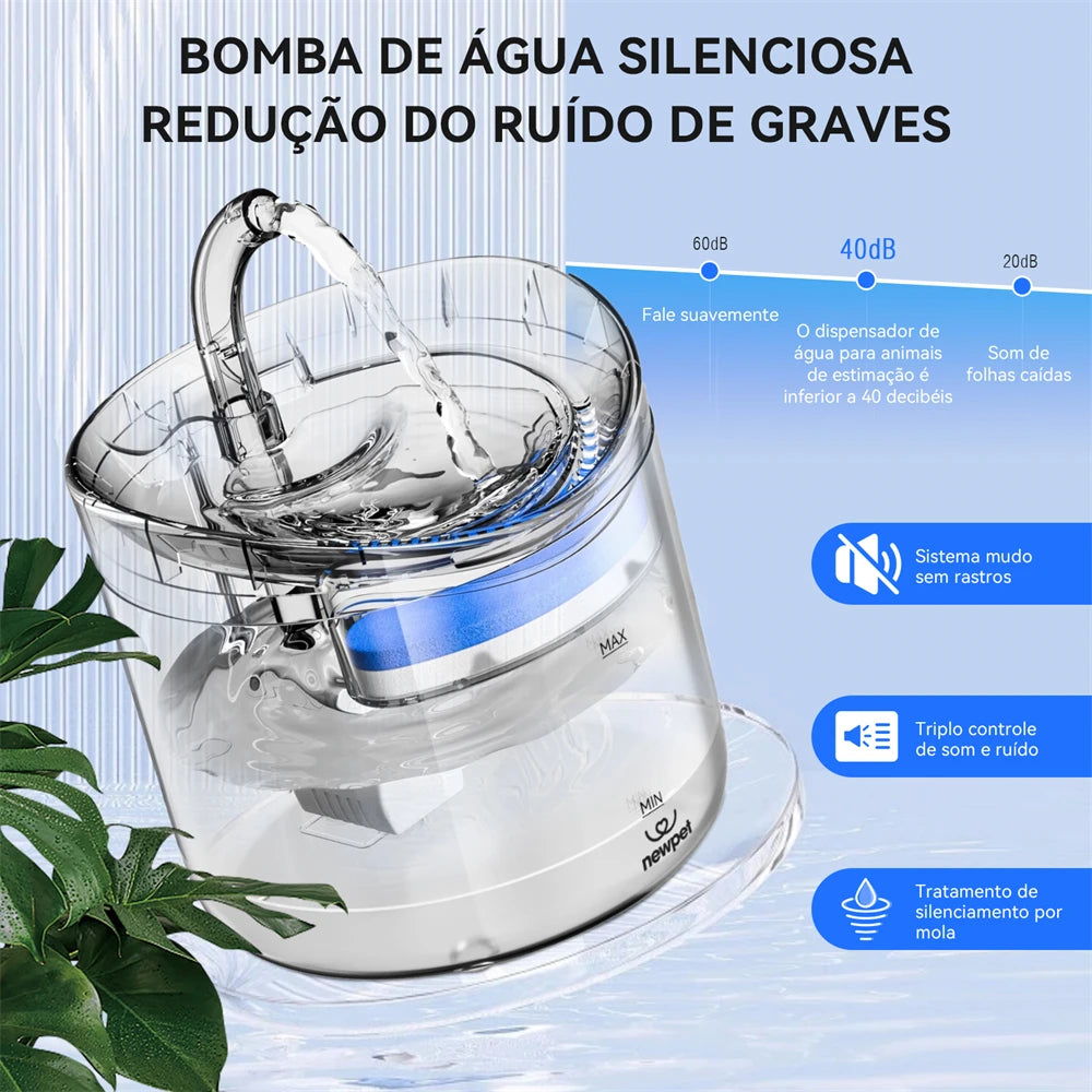 Fonte de Água Automática Newpet para Gatos e Cães